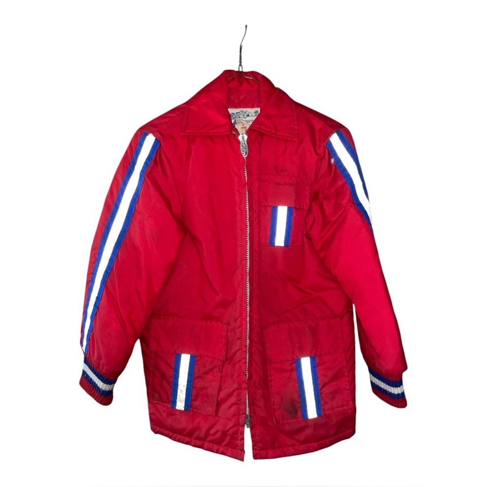 Vintage Avon Sportswear Red  Jacket Windbreaker Teens Medium Retro 70’ - 80’